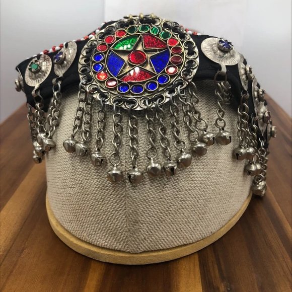 Afghan Matha Patti, Traditional Matha Patti With Multicolor Glass Stone, Tribal main image 11